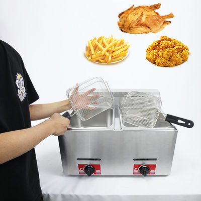 Temperatuur mini-elektrische gas deep fryer van roestvrij staal voor commercieel restaurant