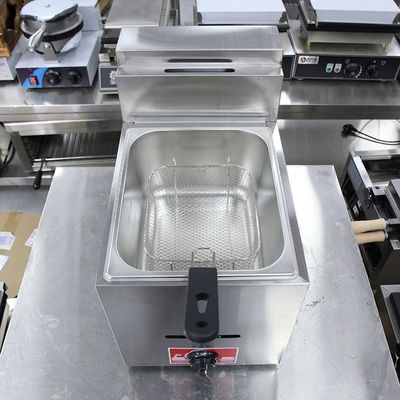 Temperatuur mini-elektrische gas deep fryer van roestvrij staal voor commercieel restaurant