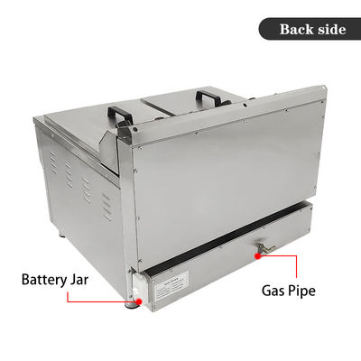 220V dubbele tank gas deep fryer machine voor fast food restaurant roestvrij staal kip fryer