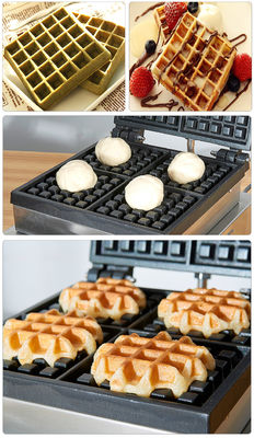 220V/50Hz Timer 0-10 Minuten Vierkante Belgische Waffelmachine Elektrische Snack Waffelmaker