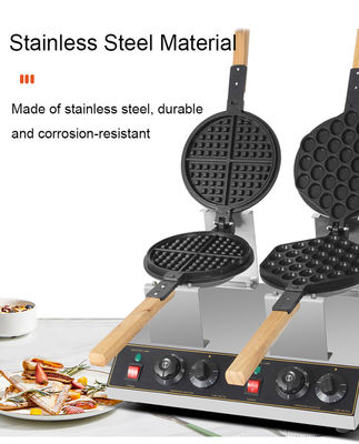 Roestvrij staal commerciële taart Belgische wafelmachine voor en gemakkelijke bediening