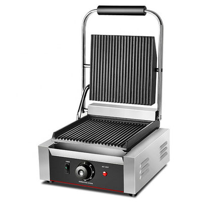Commerciële elektrische gegrilde broodjes Panini maker met bovenste grill Grootte 215*215mm