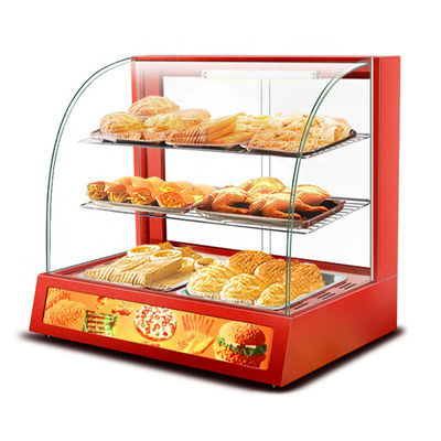 Roestvrij staal commercieel voedsel display Warmer in met 3 lagen en gemakkelijk te bedienen