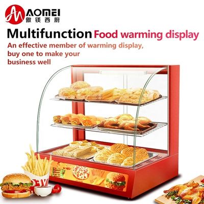 Roestvrij staal commercieel voedsel display Warmer in met 3 lagen en gemakkelijk te bedienen
