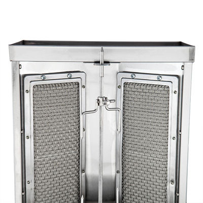 2-branders Commerciële gas gebruikt Rotary Mini Shawarma Doner Kebab Grill Machine voor LPG/NG