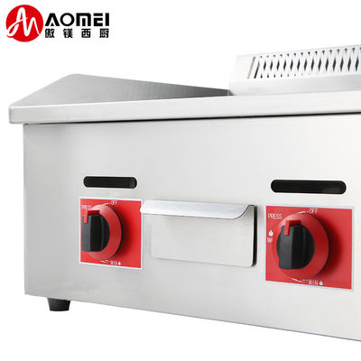 730*550*340mm Niet-klevend commercieel BBQ gasgrill voor restaurant keuken countertop