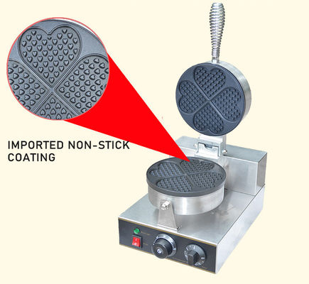 App-gecontroleerde 6kg Four of Hearts Waffle Maker Een must-have voor restaurants