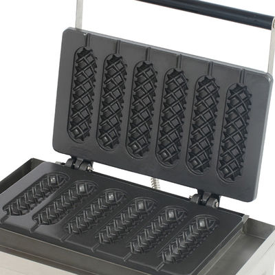 Stainless Steel Snack Machines voor Maïs Waffle Maker 220V Commerciële Six Parts Style
