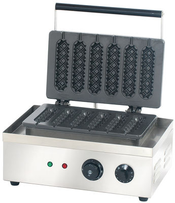 Stainless Steel Snack Machines voor Maïs Waffle Maker 220V Commerciële Six Parts Style
