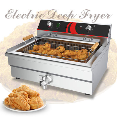 TEF-201 20l elektrische koffietafel van roestvrij staal diepfryer een enkele tank voor restaurant