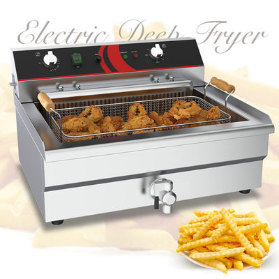 TEF-201 20l elektrische koffietafel van roestvrij staal diepfryer een enkele tank voor restaurant