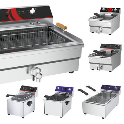 TEF-201 20l elektrische koffietafel van roestvrij staal diepfryer een enkele tank voor restaurant