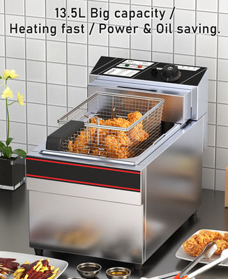 Roestvrij staal deep fryer 13l Capaciteit Temperatuurbereik 50-200C voor hotel restaurant