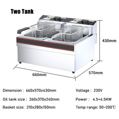 Elektrische deep fry-machine voor restaurant frietjes Chips Fry-machine Kip Kfc aardappelchips