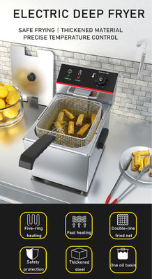 Hotel Restaurant 11L commerciële elektrische deep fryer 6,75 kg met en online ondersteuning