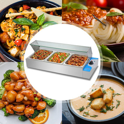 220V roestvrij staal, op maat gemaakt, draagbaar, Bain Marie voor commerciële horecaapparatuur