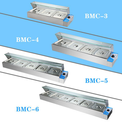 220V commerciële keuken zware elektrische 4-pan bain marie voor restaurant