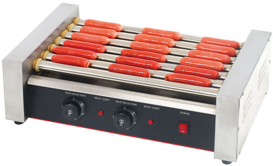 5 Roller Grill Hot Dog Machine voor restaurantkeukenapparatuur van roestvrij staal