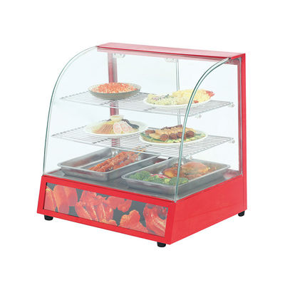 220-240 volt voedselwarmer display vitrine met afmetingen 660x475x620
