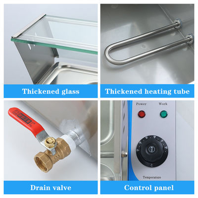 270*330*100mm Pan Grootte 220V Glas Cover Bain Marie met 3/4/5/6 Platen Professionele