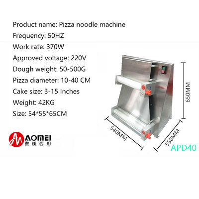 20 PCS/MIN Elektric APD40 roestvrijstalen pizza-deegpers voor de deegrol