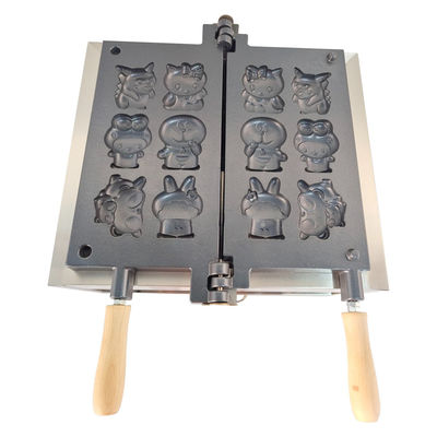 Commerciële wafelmachine in cartoonvorm Elektrische snackmachine met temperatuur 0-300'C