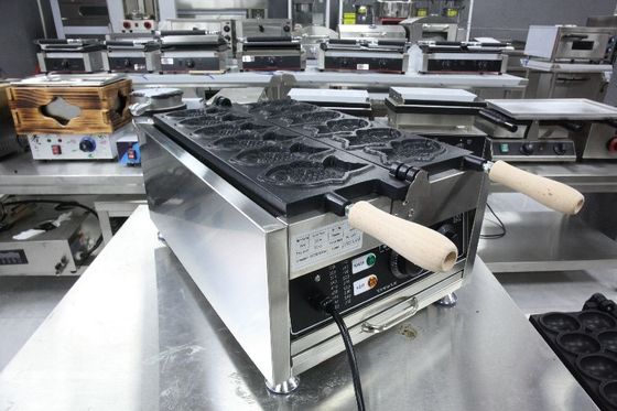 Korea Fish Taiyaki Machine 6pcs Waffle Fish Maker met in 2023 Jaar