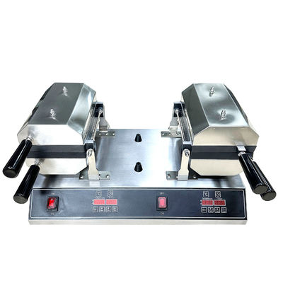 Double Waffle Maker ijsmachine met open mond visvorm en Timer 0-10 minuten