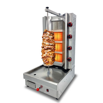 Duurzame PG-04 Commerciële 4 Brander Doner Kebab Machine Gas Shawarma Machine Voor Restaurant