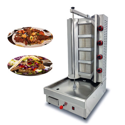 Duurzame PG-04 Commerciële 4 Brander Doner Kebab Machine Gas Shawarma Machine Voor Restaurant