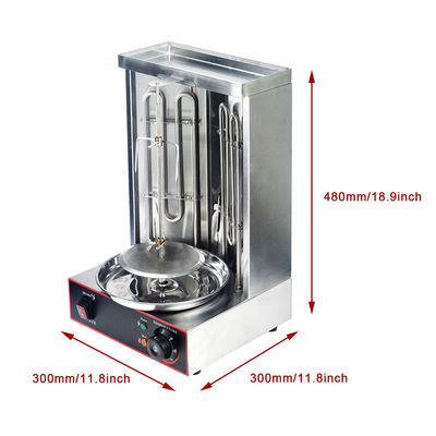 2 branders Elektrische verticale rotisserie kippenbroiler voor automatische vleesproductie