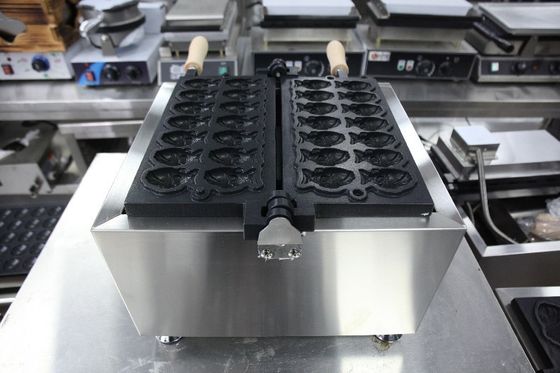 Elektrische Taiyaki-machine van roestvrij staal voor visvormige snackapparatuur 380x380x245mm