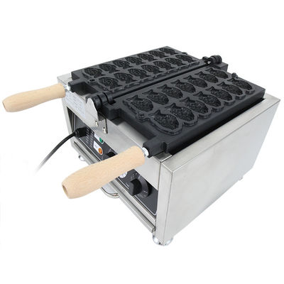 Elektrische Taiyaki-machine van roestvrij staal voor visvormige snackapparatuur 380x380x245mm