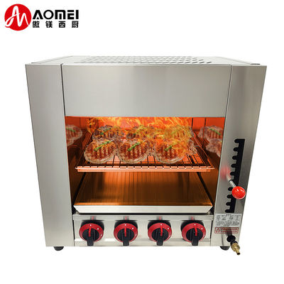 Roestvrij staal commerciële Salamander Grill Gas Salamander Machine 610*470*610mm 21.85KG