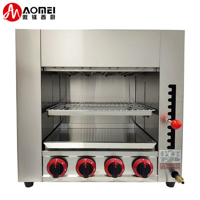 Vlekvrye staal gas Salamander machine met 890*320*380mm interne grootte