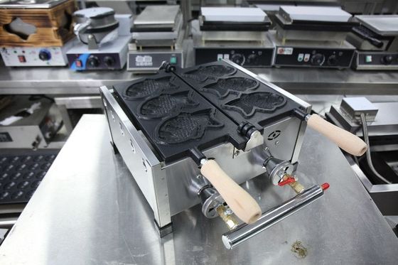 Taiyaki Maker 6 PCS Fish Taiyaki LPG type Fish Waffle Maker 470x380x210mm