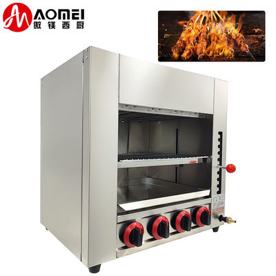 Vlekvrye staal gas Salamander machine met 890*320*380mm interne grootte