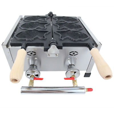 Taiyaki Maker 6 PCS Fish Taiyaki LPG type Fish Waffle Maker 470x380x210mm