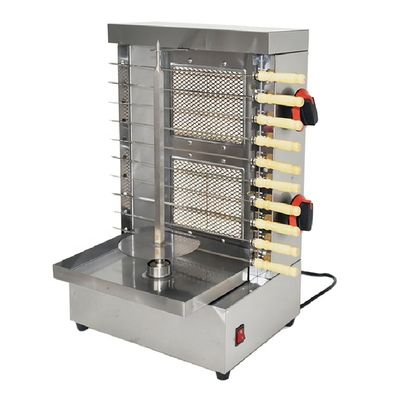 Gas Shawarma Machine 2 Brander Kip Doner Kebab BBQ Grill Skewers Maker Voor buiten