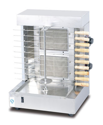 220V volledig automatische Shawarma Grill Doner Kebab Machine met 2/3/4/5/6 Burners Gas Grill