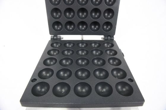 25 Holes Commerciële elektrische kogelvormige wafelfabriek met een temperatuurbereik van 50-300