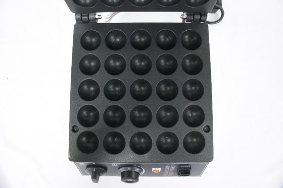 25 Holes Commerciële elektrische kogelvormige wafelfabriek met een temperatuurbereik van 50-300