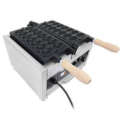 14pcs Japanse visvormige Taiyaki Maker Electric Mini Waffle Cone Bakker voor 220V