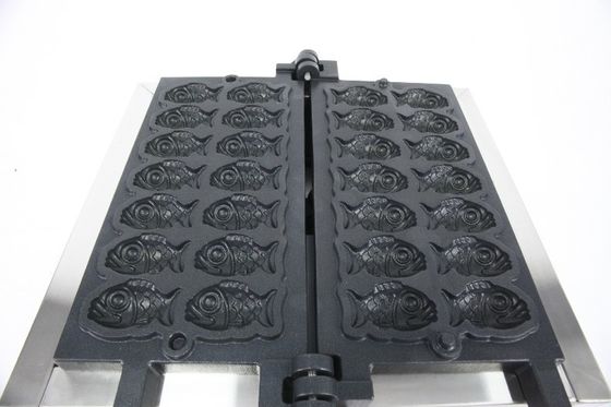 14pcs Japanse visvormige Taiyaki Maker Electric Mini Waffle Cone Bakker voor 220V