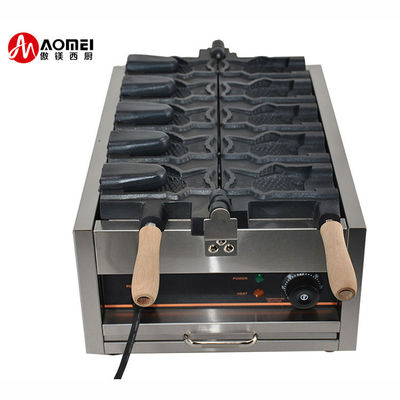 Multifunktioneel vis taiyaki machine maken wafels en vis vorm met open mond