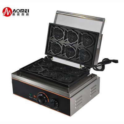 Multifunktioneel vis taiyaki machine maken wafels en vis vorm met open mond