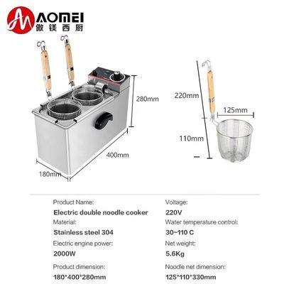 220V elektrische noedelskookplaat Temperatuurbereik 30-110 C Perfect voor restaurant