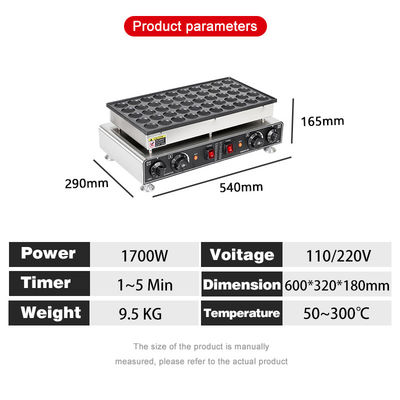 Hoge productiviteit 50 gaten elektrische mini pannenkoek wafelmaker voor commerciële voedselmachine