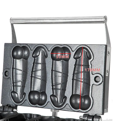 Grill en Panini Press Platen Mini Taiwan Penis Waffle Maker voor Snack Food Machine