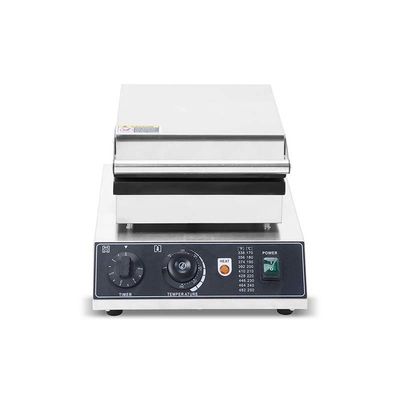 Voedsel- en drankwinkels Commerciële elektrische vierkant wafelmachine met eenvoudige/dubbele plakjes